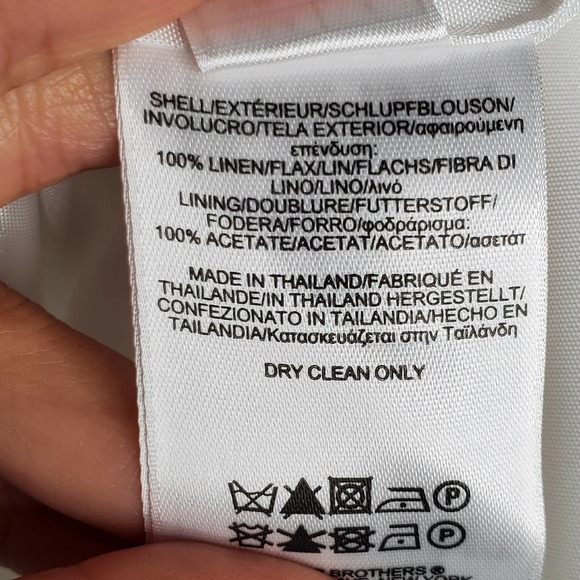 BROOKS BROTHERS Milano Fit White 100% Linen Blazer Jacket Sz 4 - Picture 6 of 8